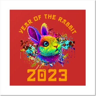 Chinese New Year 2023 Year of the Rabbit Horoscope Pop Art Posters and Art